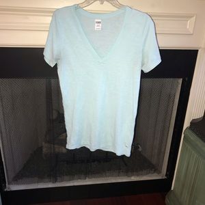 Teal blue v neck